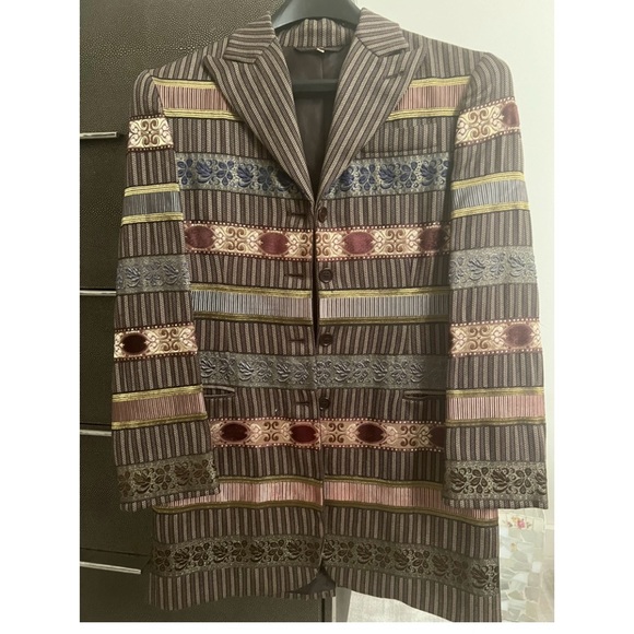 Romeo Gigli Vintage Women’s Striped Blazer from fall 1994 collection size 40 (M) - Picture 5 of 10